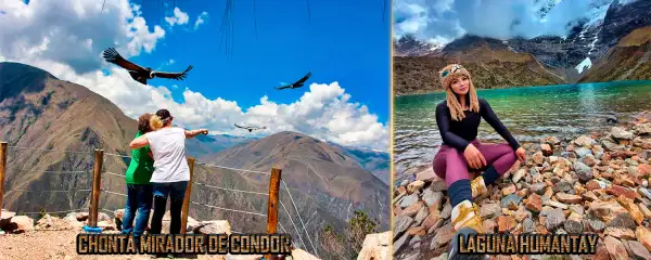 Mirador de Condores de Chonta en Colca y la Laguna Humantay