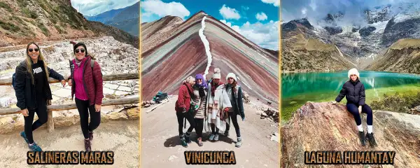 Salt mines of Maras, Vinicunca and Humantay Lagoon