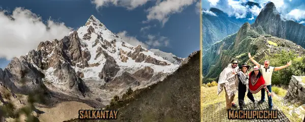 Snowy Salkantay and Machu Picchu