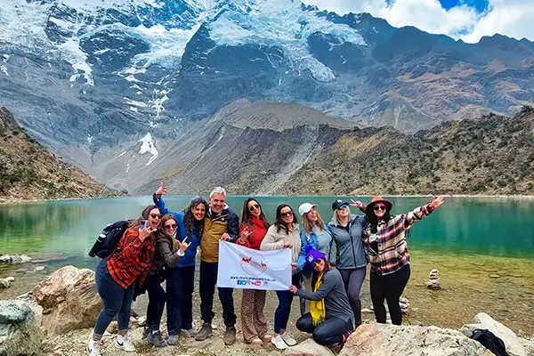 Beautiful Girl in the Humantay Lagoon